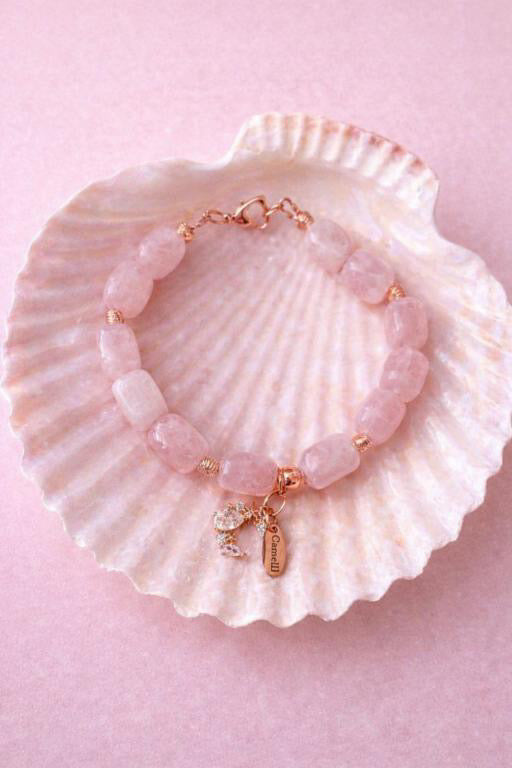 Camellia Bracelet - Pink Stone