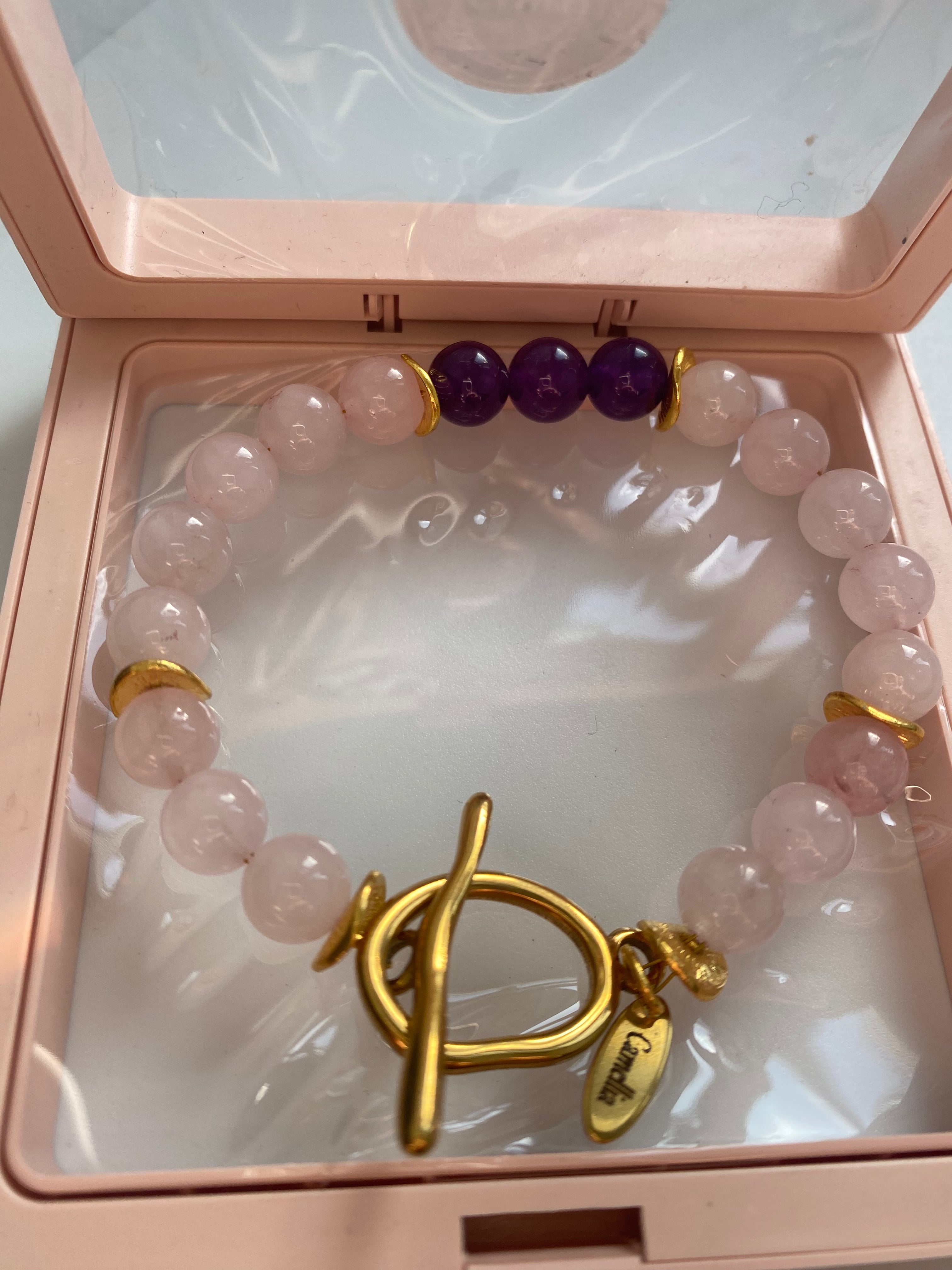 Camellia Bracelet - Rose Quartz & Amethyst
