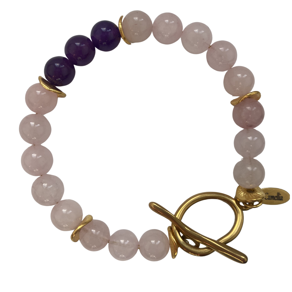 Camellia Bracelet - Rose Quartz & Amethyst